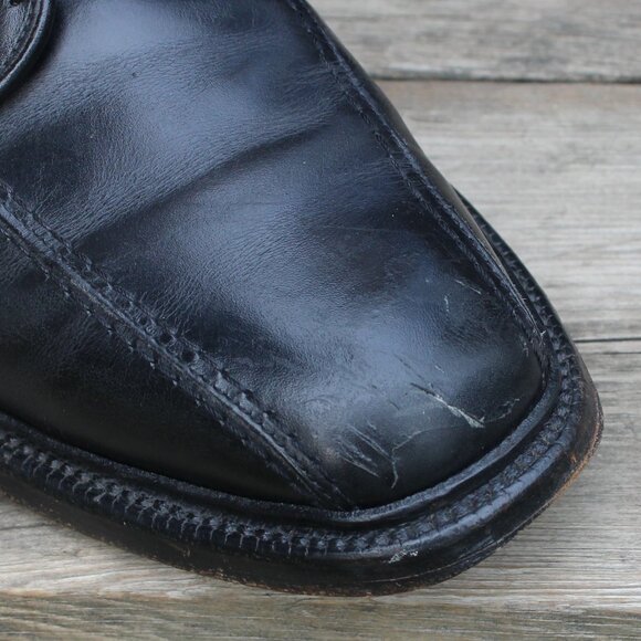 GUC, Allen Edmonds 'Hillcrest' Black Leather Derby, Men's 9.5 D, Made in USA - Picture 3 of 14